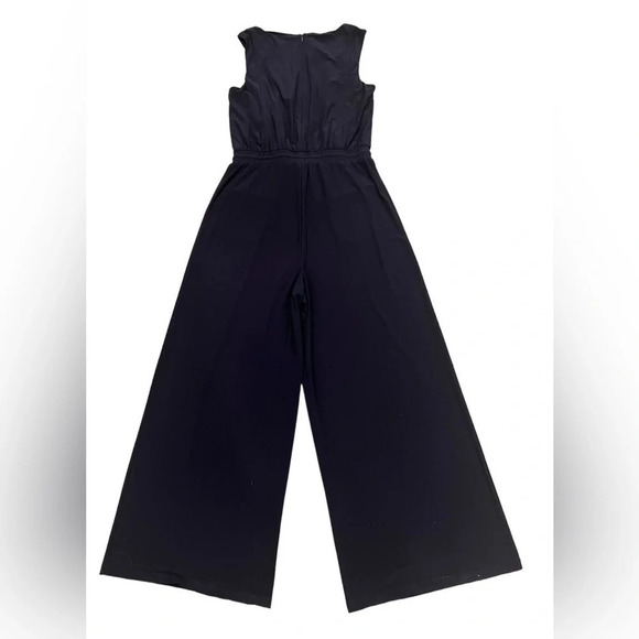 Vince Camuto navy cowl neck drawstring jumpsuit, Size Large - Picture 4 of 7
